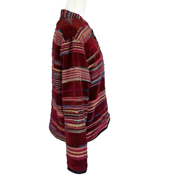 VINTAGE White Stag Tapestry Jacket Brown Red Yellow Blue Size Medium 8 / 10 - Picture 9 of 11